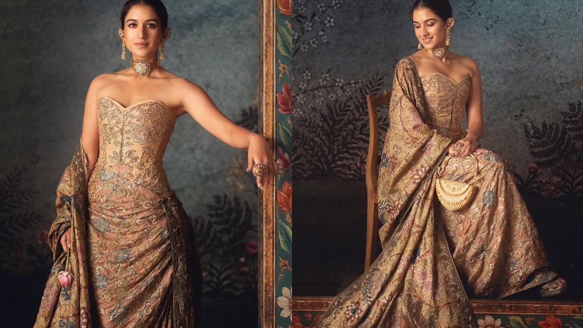 Radhika Merchant Ambani’s skirt features Krishna Leela, peacocks and the Tree of Life