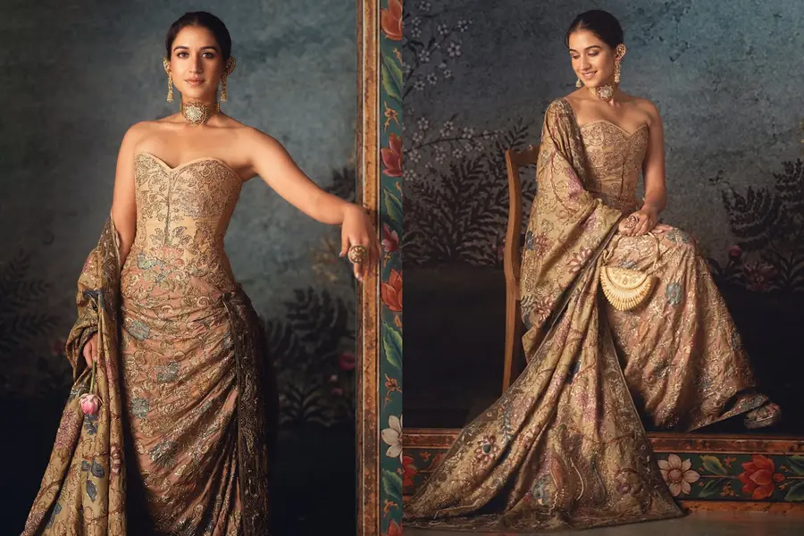 Radhika Merchant Ambani’s skirt features Krishna Leela, peacocks and the Tree of Life | PICTURES