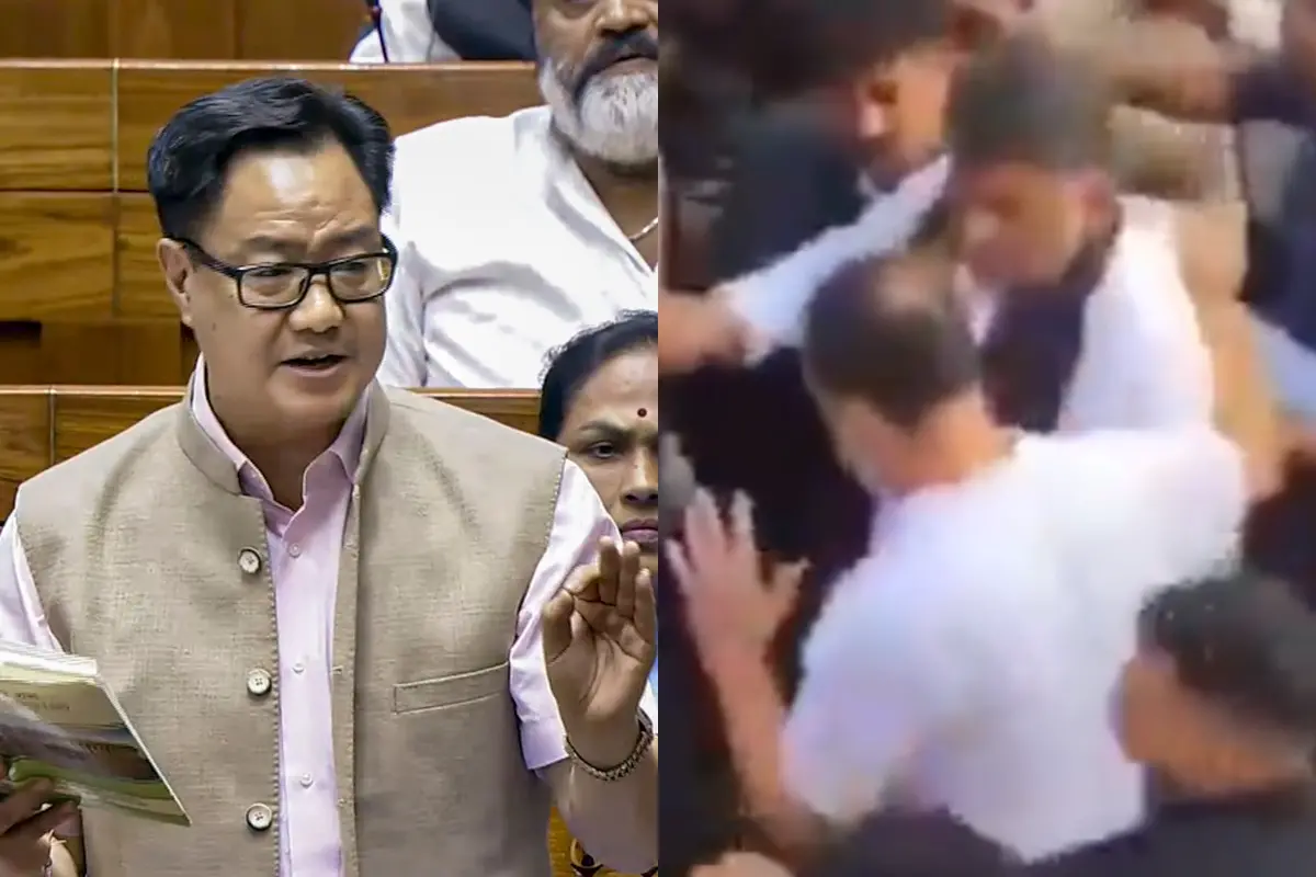 Kiren Rijiju and Himanta Biswa Sarma target DK Shivakumar over a viral video involving Rahul Gandhi | Photo: PTI/X
