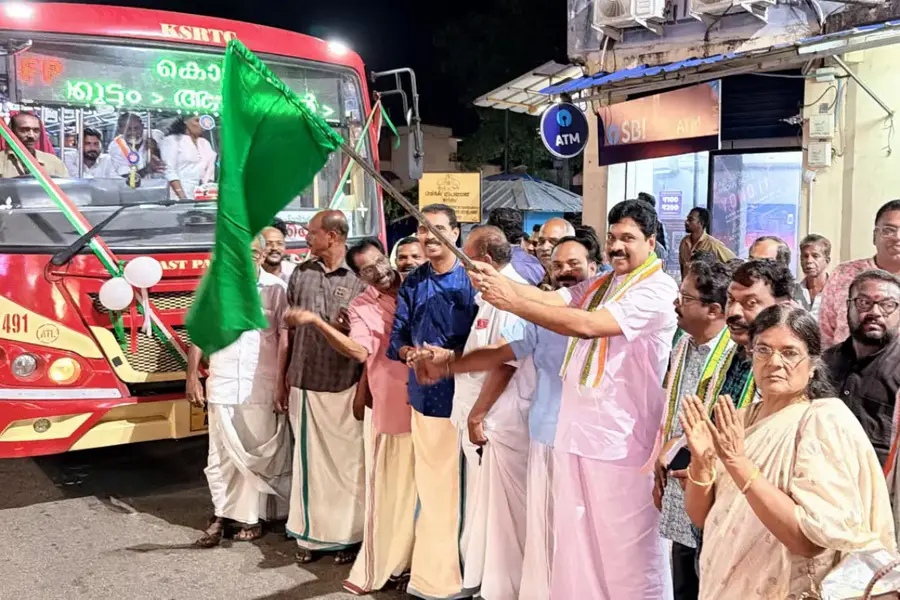 Minister's husband inaugurates KSRTC bus service replacing local MLA