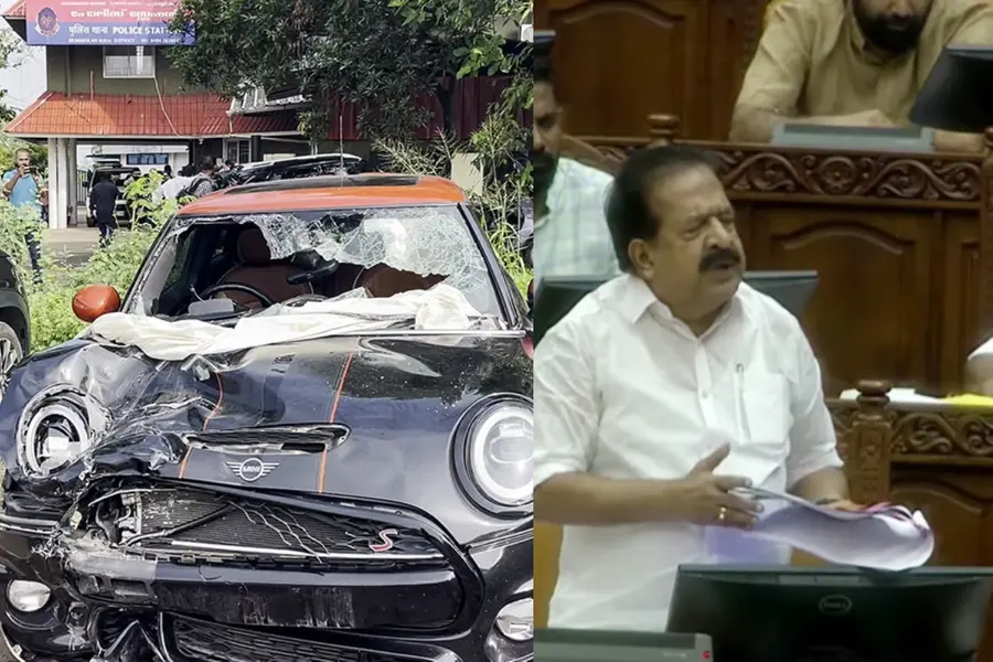 nedumbassery accident chennithala