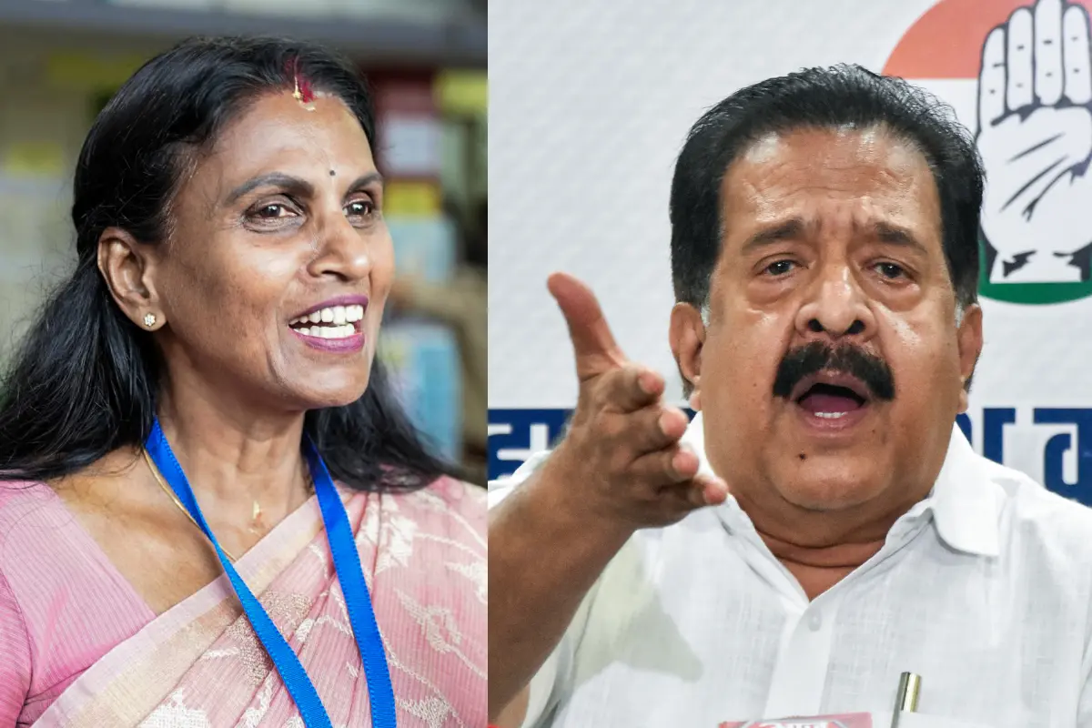 ആർ. ശ്രീലേഖ, രമേശ് ചെന്നിത്തല | Photo: ANI