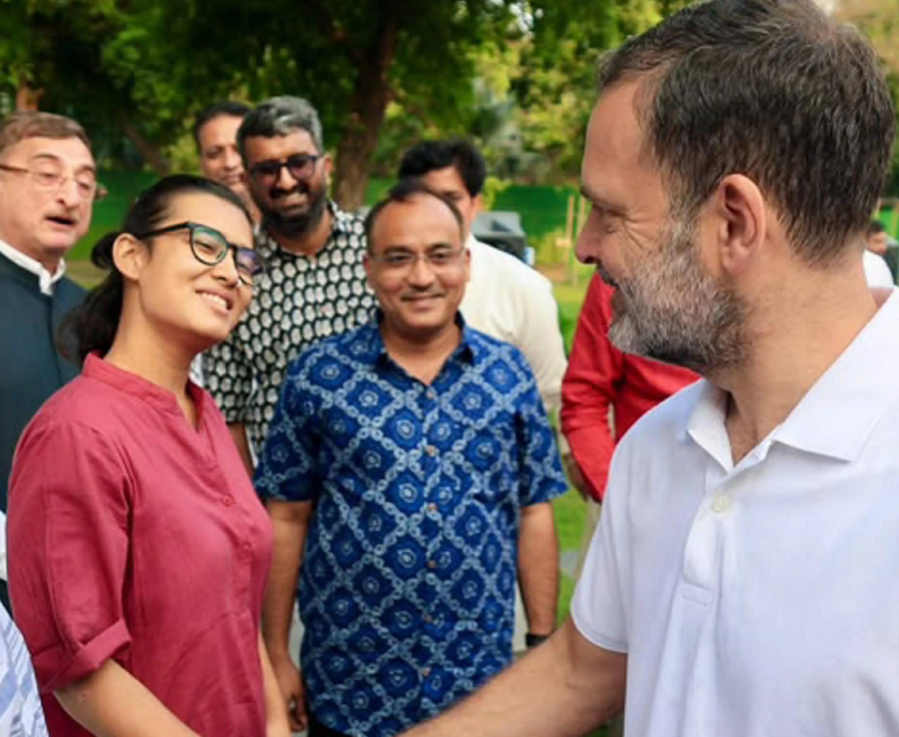 നേഹാ ബോറ, രാഹുൽ ഗാന്ധി | Photo: PTI
