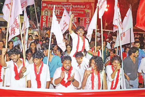 കോളേജ് യൂണിയൻ തിരഞ്ഞെടുപ്പ്: എസ്.എഫ്.ഐ.യ്ക്ക് മുന്നേറ്റം