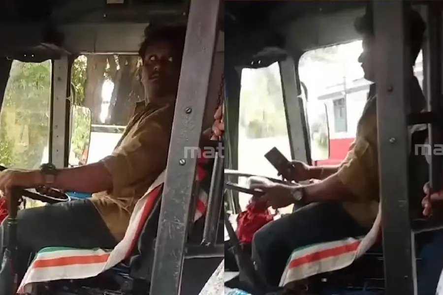 മൊബൈൽ നോക്കി ഡ്രൈവിങ്, വീഡിയോ എടുത്തതിന് വീട്ടിൽകയറി വകവരുത്തുമെന്ന ഭീഷണി; ബസ് ഡ്രൈവറുടെ ലൈസൻസ് പോയി