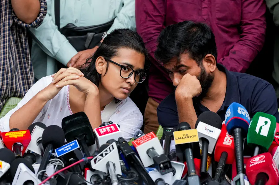 Cockroach Janta Party (CJP) founder Abhijeet Dipke and AISA President Neha Bora