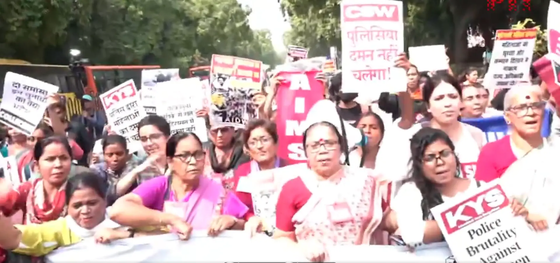 Women's groups march to Delhi Police headquarters over alleged sexual violence during protests against the Special Intensive Revision (SIR) of electoral rolls | Photo: PTI