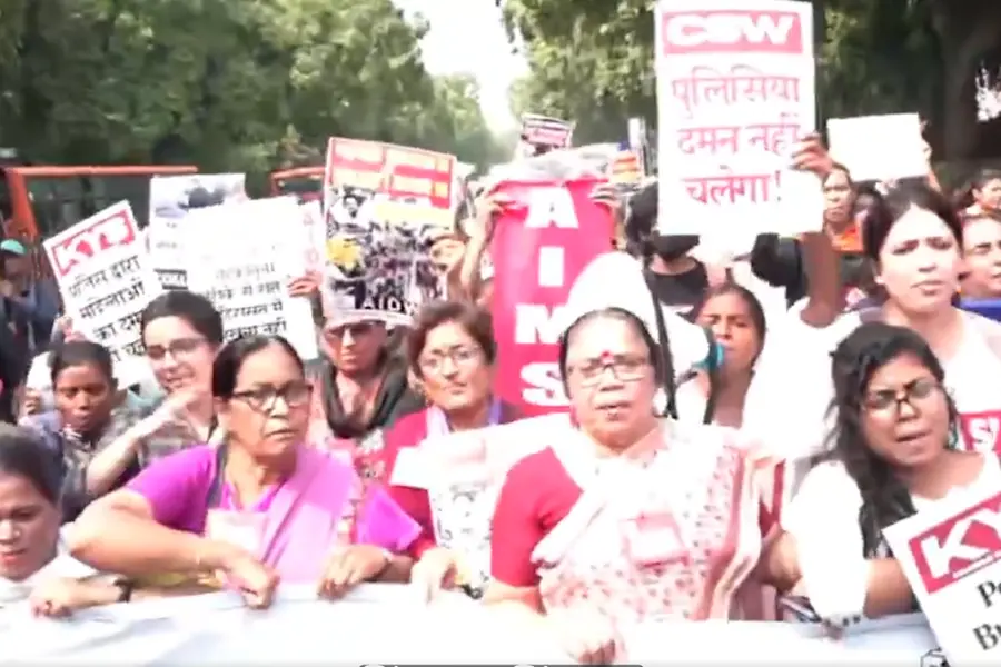 Women’s groups march to Delhi Police headquarters over alleged sexual violence during protests against the Special Intensive Revision (SIR) of electoral rolls