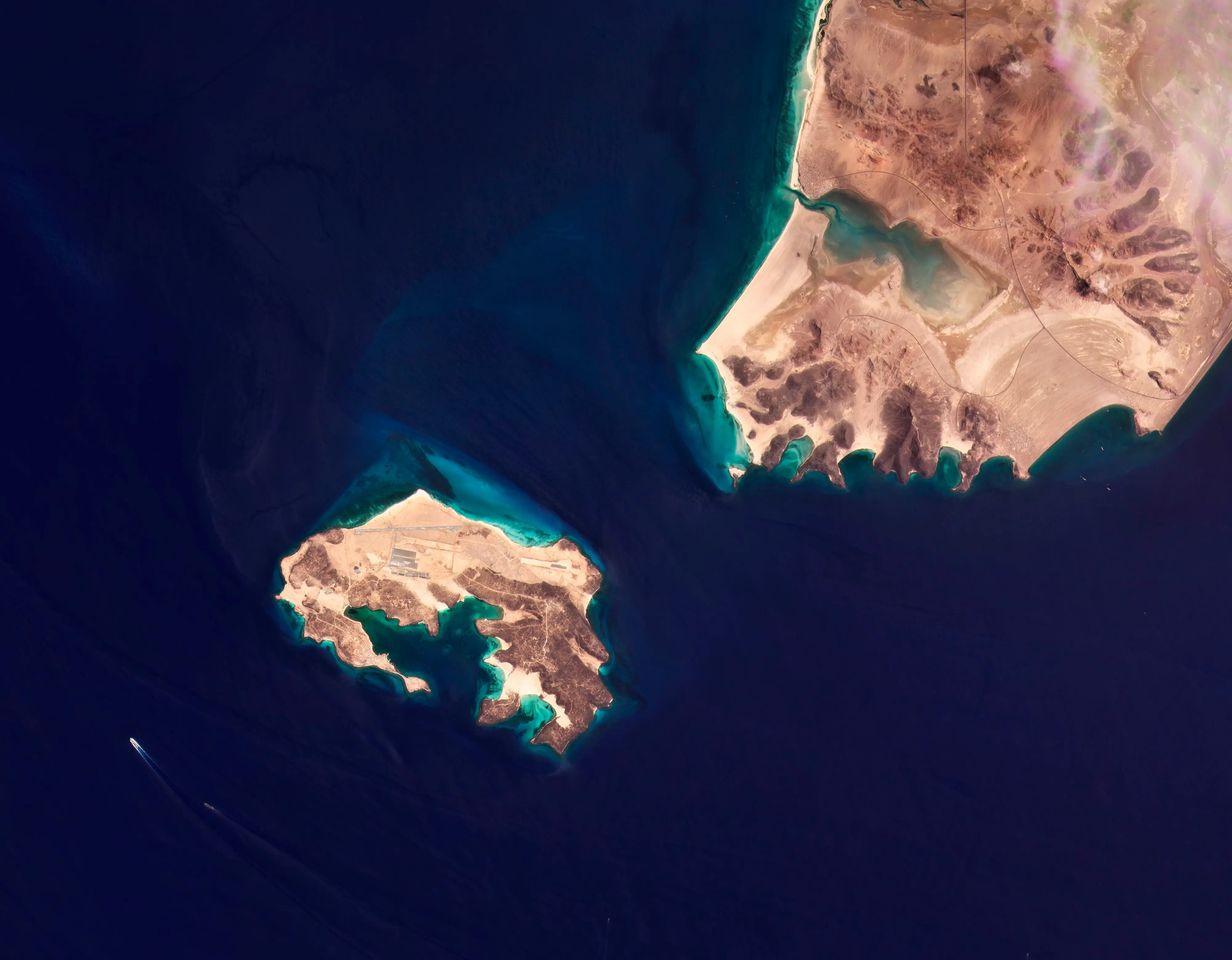 Yemen's Mayun Island in the Bab el-Mandeb Strait and mainland Yemen are seen in this May 8, 2021 satellite photograph from Planet Labs Inc.| File photo: PTI