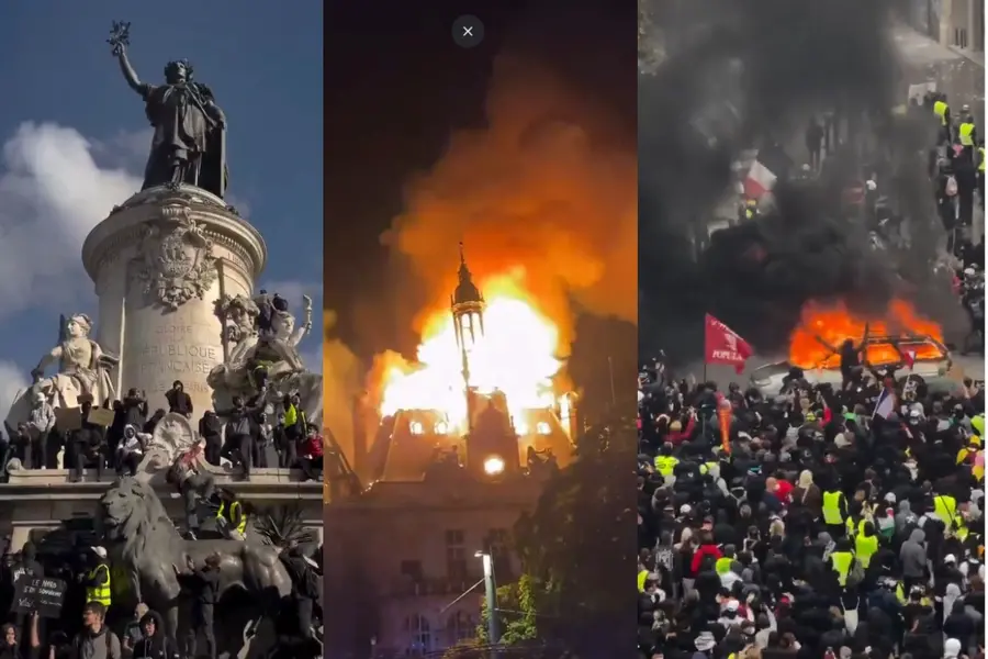 Visuals of protest emerged on social media