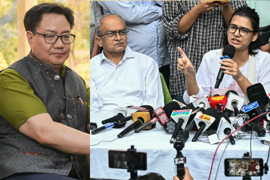 Rijiju, Neha Bora with Prashant Bhushan