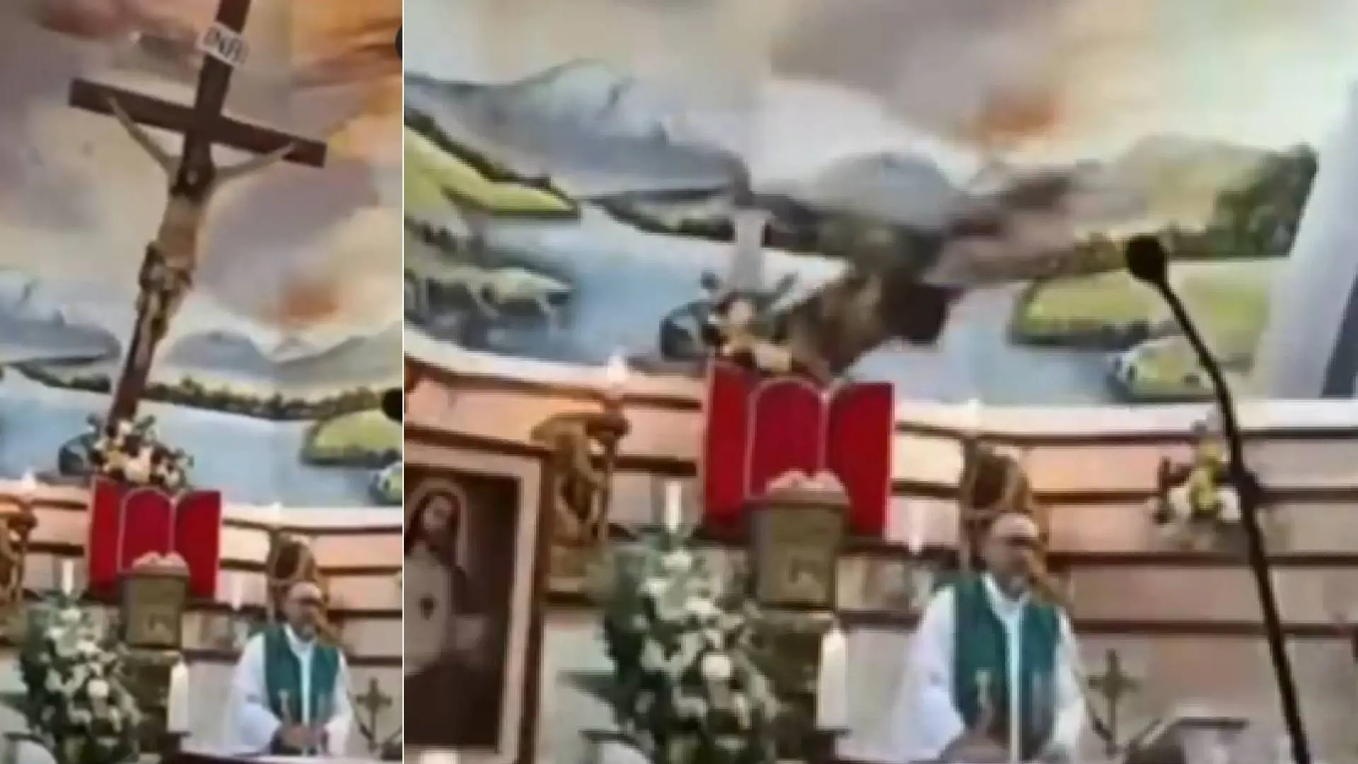 അപകടത്തിന്റെ ദൃശ്യം | Image courtesy: https://x.com/Osint613/status/2111778124010799118