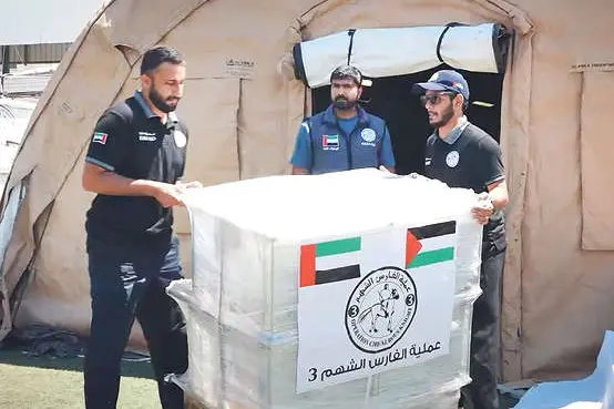 ഗാസയിൽ ജീവകാരുണ്യ പ്രവർത്തനം വ്യാപിപ്പിച്ച് യു.എ.ഇ.