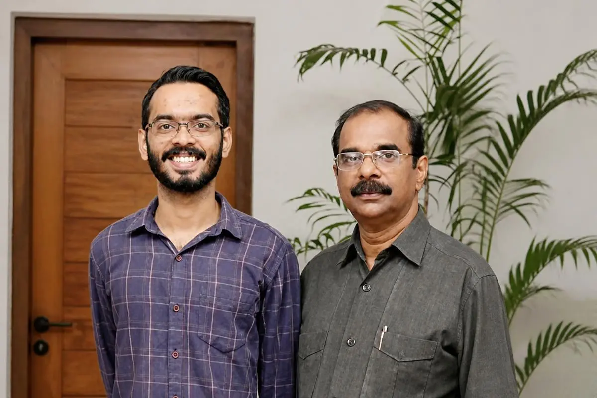 Dr Jeemon K Sam with son Dr Prince K Sam