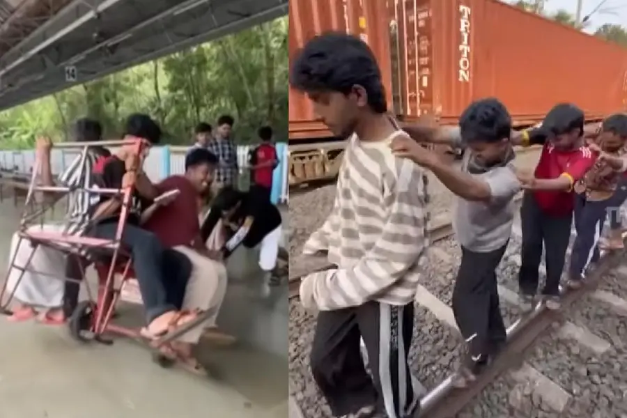 21 മണിക്കൂർ വൈകി മംഗള എക്സ്പ്രസ്; പ്രതിഷേധം വൈബ് ആക്കി യാത്രക്കാർ, ഒടുവിൽ ട്രെയിന് ഒരു ചുംബനവും