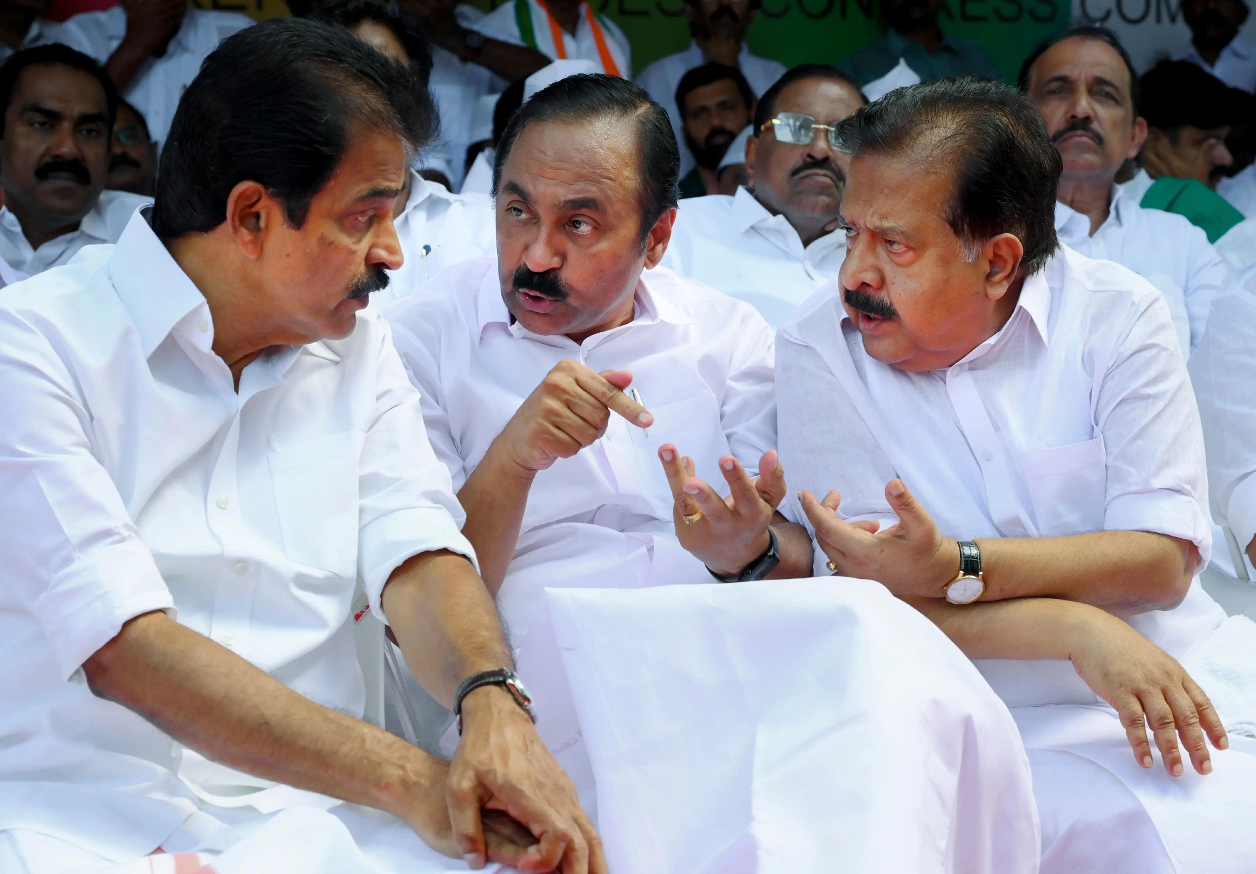 കെ.സി.വേണുഗോപാല്‍,വി.ഡി.സതീശന്‍,രമേശ് ചെന്നിത്തല |ഫോട്ടോ:PTI