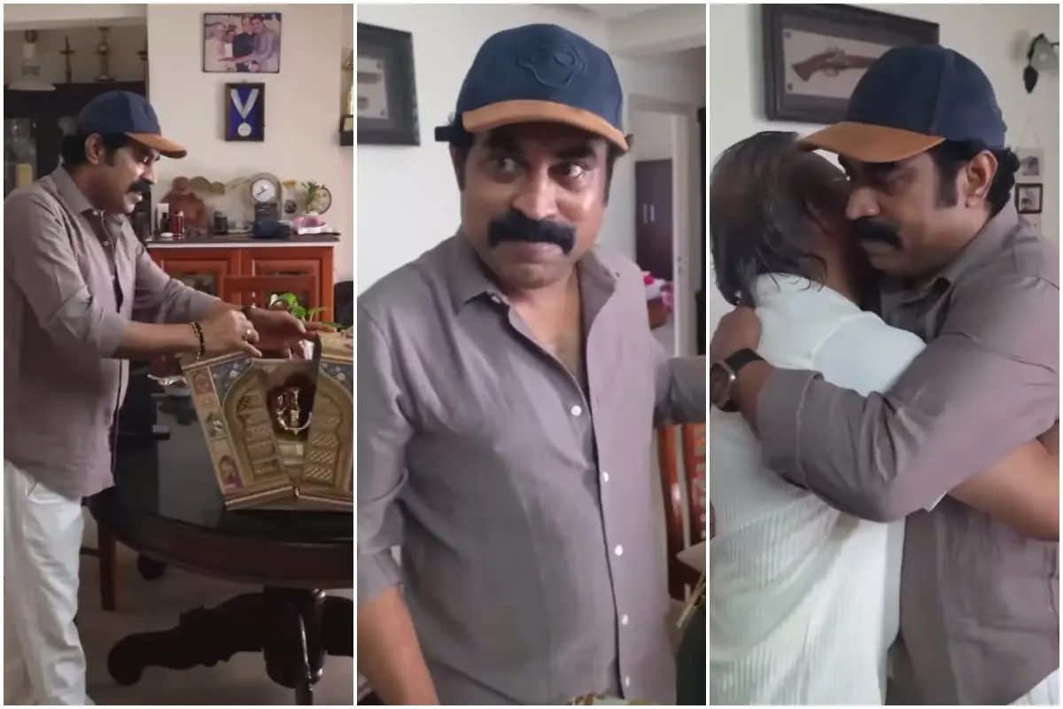 സുരാജ് വെഞ്ഞാറമ്മൂടിന് കണ്ണന് രവി ക്ഷണക്കത്ത് കൈമാറിയപ്പോള് | Photo: Screen grab/ Instagram: Kannan ravi
