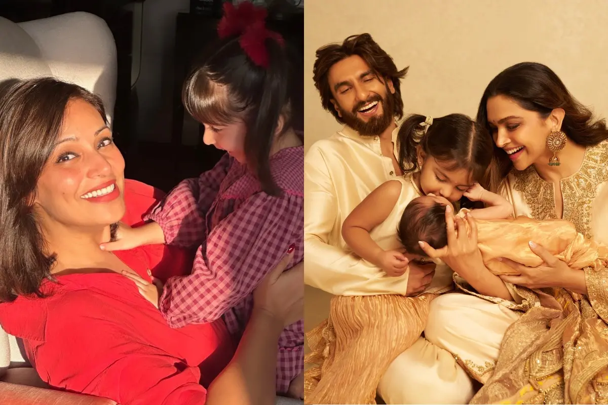 Bipasha Basu with her daughter Devi, Ranveer Singh, Deepika Padukone with their baby Devi