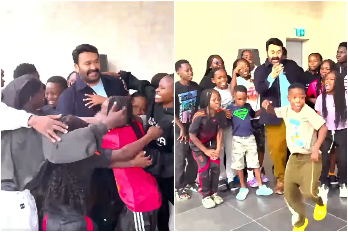 മോഹൻലാൽ ഗെറ്റോ കിഡ്സിനൊപ്പം | Photo: Screen grab/ Facebook: Mohanlal