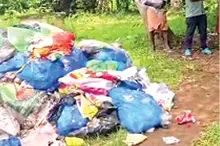 അടൂരിലെ ബേക്കറിമാലിന്യം ഉദയനാപുരത്ത് തള്ളി