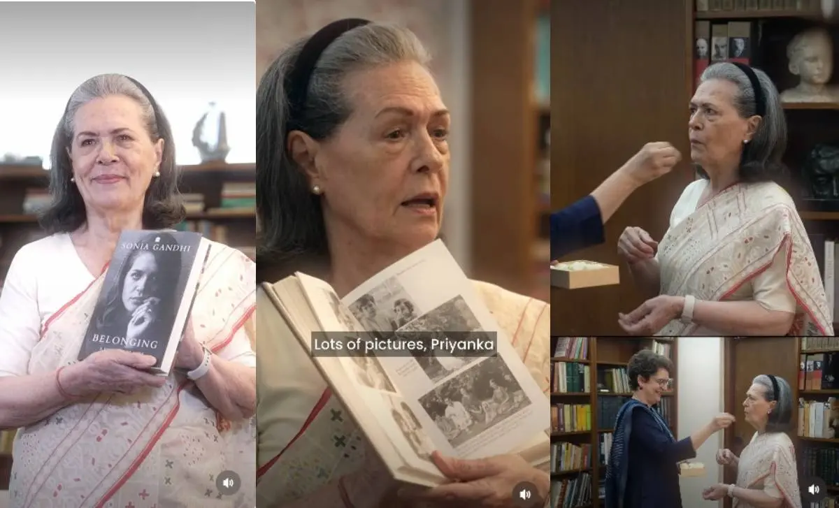 ആത്മകഥയുടെ ഫസ്റ്റ് ലുക്ക് ഇന്സ്റ്റഗ്രാമില് പങ്കുവെക്കുന്ന സോണിയ ഗാന്ധി