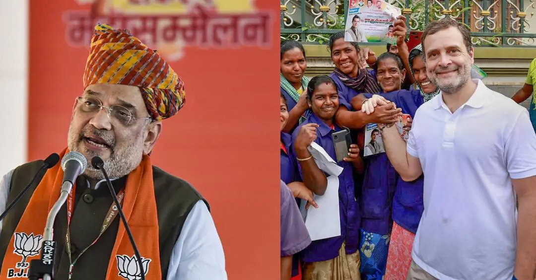 Amit Shah and Rahul Gandhi. Photo: PTI
