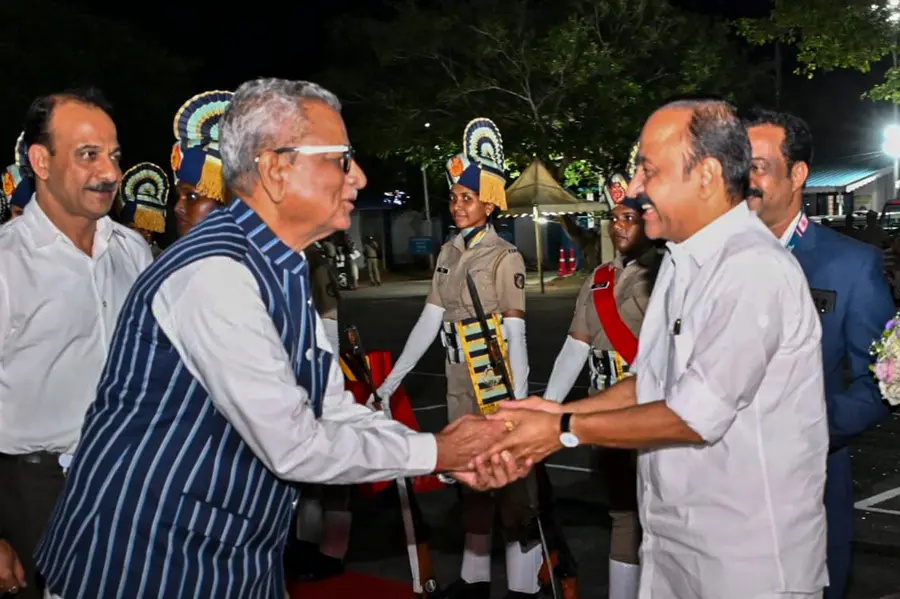 Om Prakash Mathur welcomed by Chief Minister VD Satheesan upon his arrival a day before taking charge of office in Thiruvananthapuram