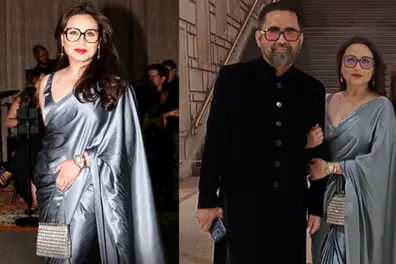 Forget heavy jewellery: Rani Mukerji’s metallic saree makes a case for less is more