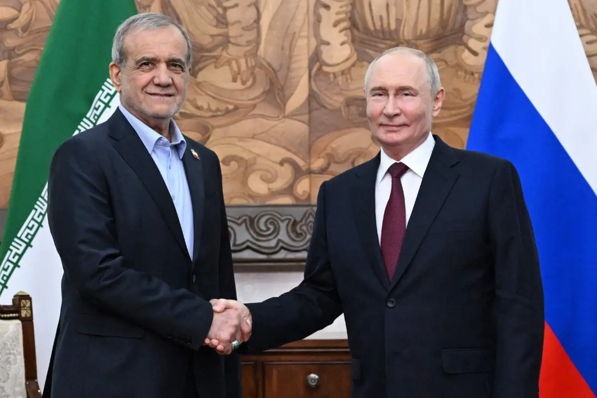 Russia's President Vladimir Putin and Iran's President Masoud Pezeshkian.| Photo: PTI