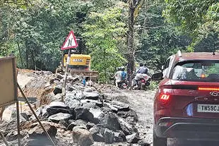 ആനമല റോഡിൽ കലുങ്ക് പണി തുടങ്ങി