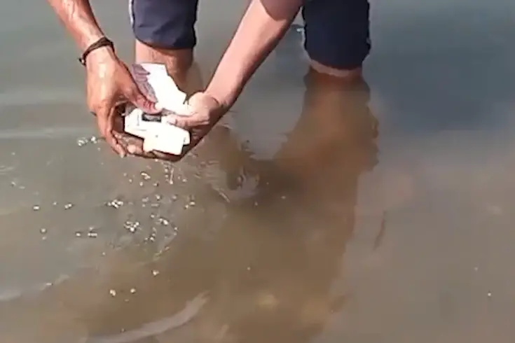 Residents collected the cards during a cleanliness drive along the riverbank and informed the administration