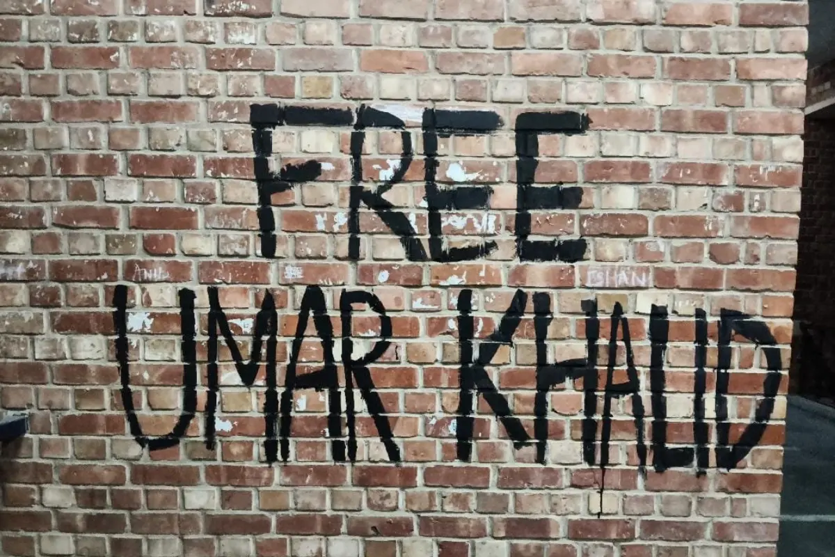 The Akhil Bharatiya Vidyarthi Parishad has alleged that "objectionable" political graffiti, including slogans such as "Free Umar Khalid" and "Long Live Naxalbari", has surfaced on the campus of Jawaharlal Nehru University