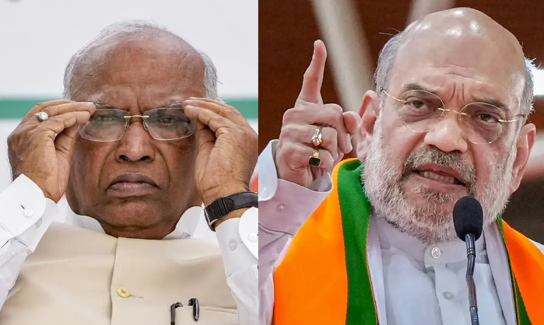 മല്ലികാര്ജുന് ഖാര്ഗെ, അമിത് ഷാ | Photo: PTI