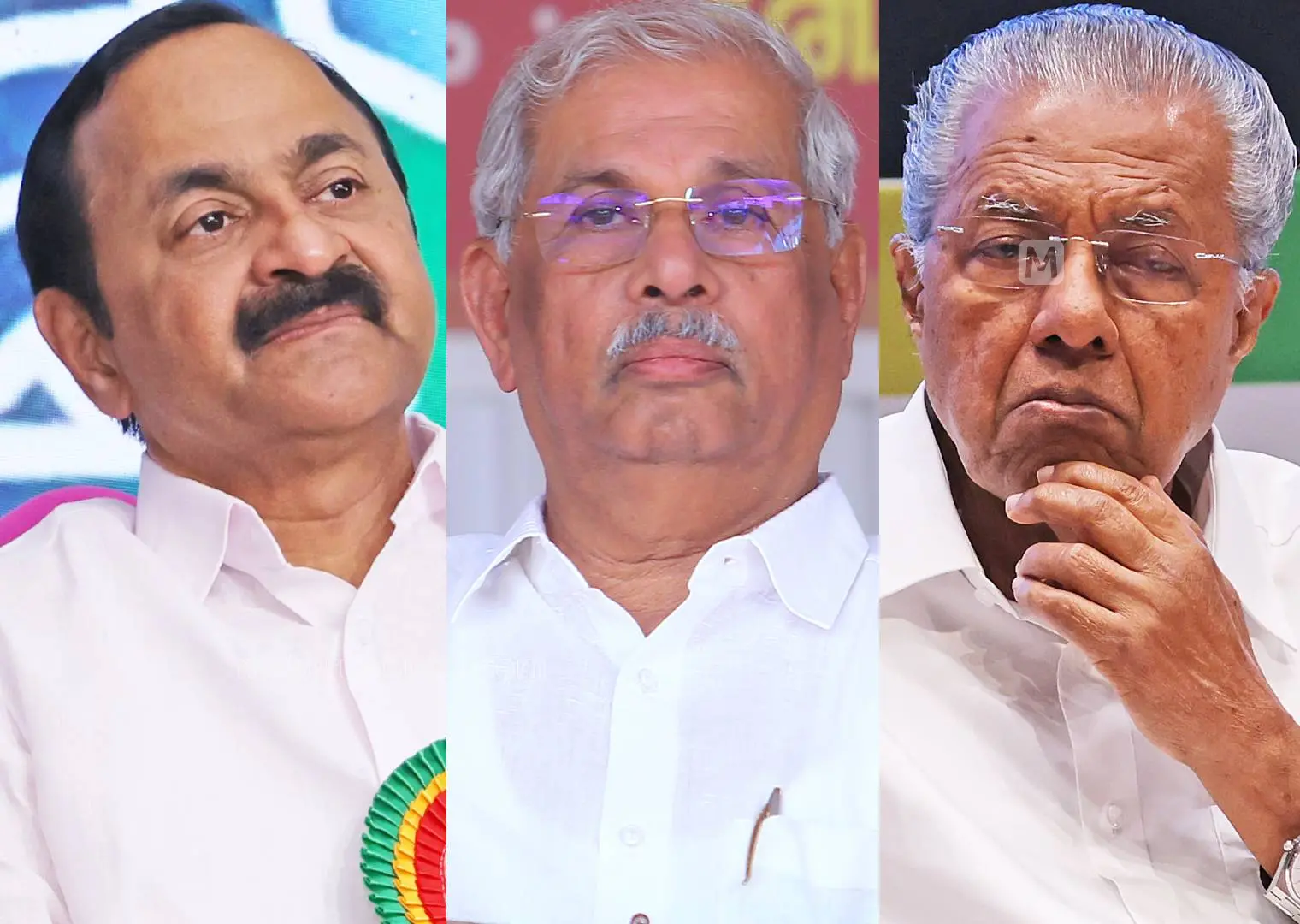 വി.ഡി. സതീശൻ, രാജേന്ദ്ര ആർലേക്കർ, പിണറായി വിജയൻ | Photo: Mathrubhumi