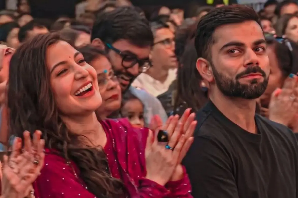 Anushka Sharma and Virat Kohli attend Krishna Das' kirtan in Mumbai. Photo | X