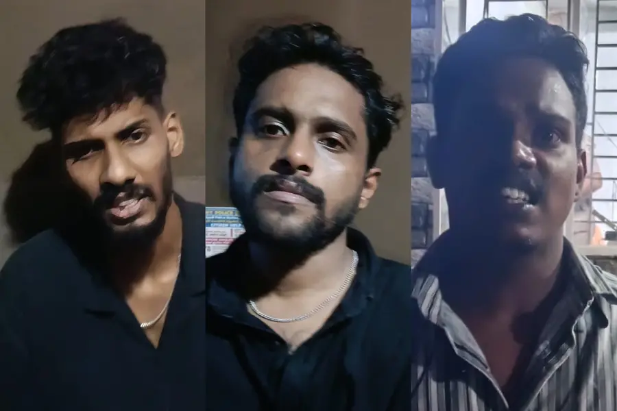പോലീസ് സ്റ്റേഷന്റെ മുറ്റത്തേക്ക് കാറുകൾ ഓടിച്ചു കയറ്റി ലഹരി സംഘങ്ങൾ ഏറ്റുമുട്ടി; മൂന്നുപേർ കസ്റ്റഡിയിൽ