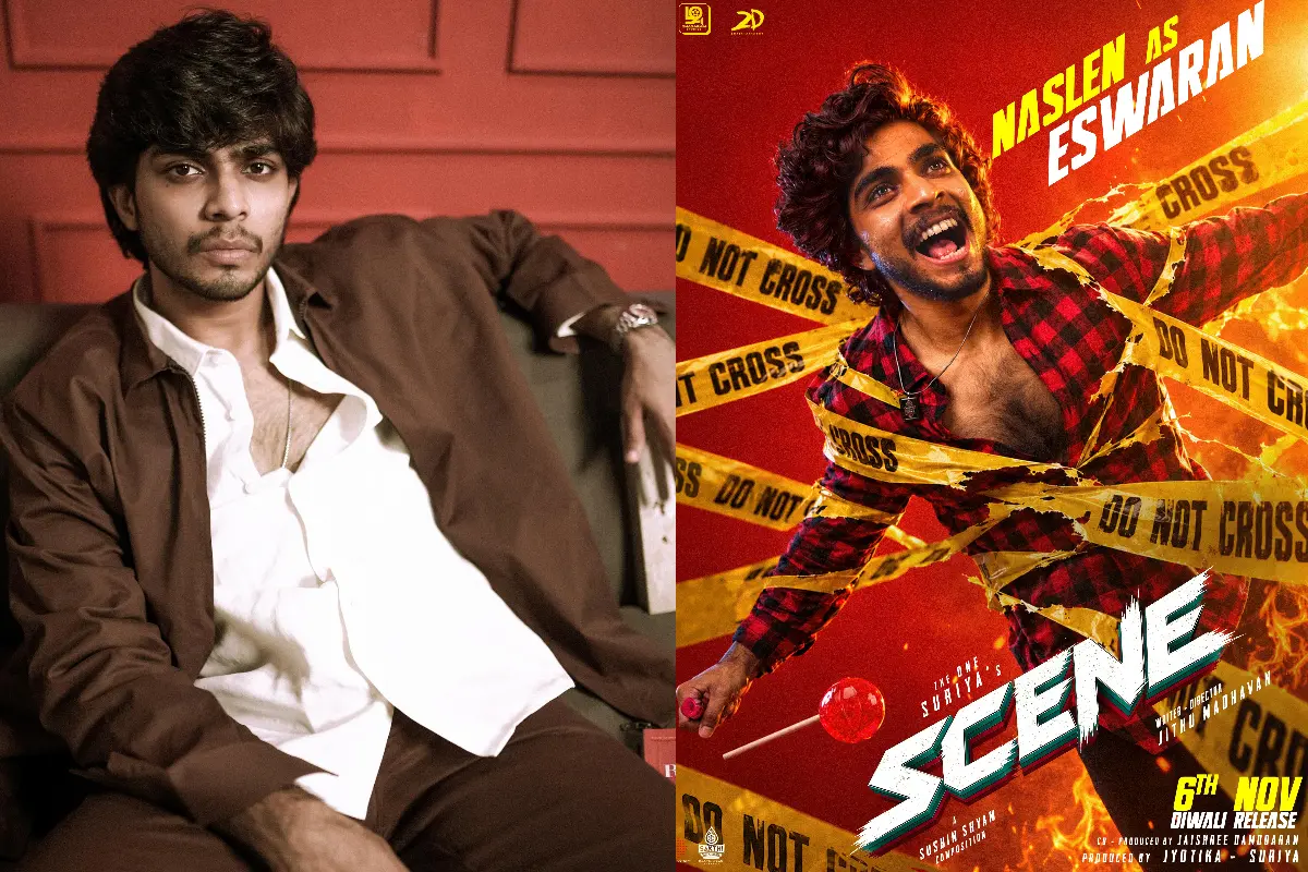Naslen makes his Tamil debut with Suriya's upcoming film 'Scene'. Photos | X