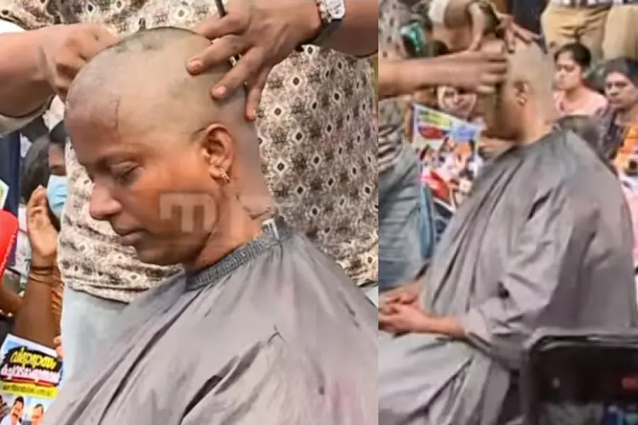 പി.എസ്.സി. നിയമനം: തലസ്ഥാനത്ത് പ്രതിഷേധം, തല മുണ്ഡനം ചെയ്ത് ഉദ്യോഗാർഥികൾ