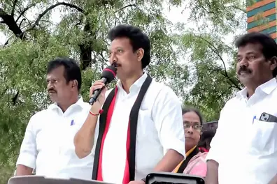 Vijay government arrests former DMK minister Anbil Mahesh in school scam