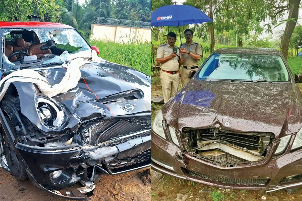 നെടുമ്പാശ്ശേരിയിലെയും ചേരാനല്ലൂരിലെയും അപകടത്തിനിടയാക്കിയ മിനി കൂപ്പർ, ബെൻസ് കാറുകൾ