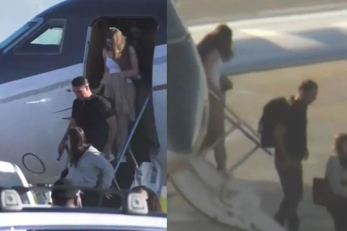 Visuals of his arrival shared by news media outlets on X