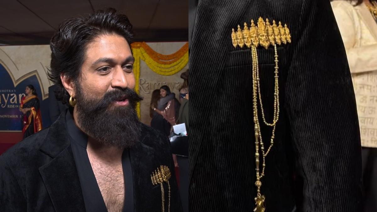Horoscope Column Yash channels his inner Ravana with striking gold brooch at ‘Ramayana ...