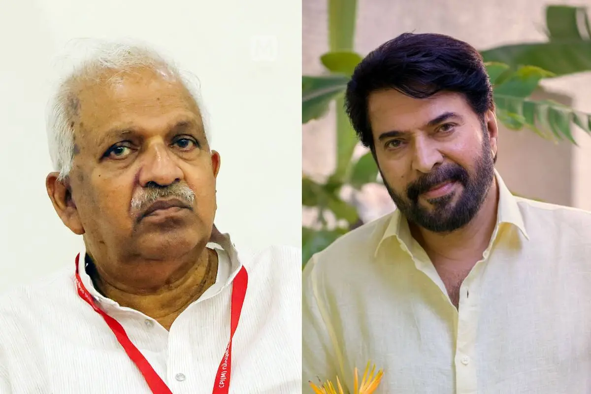 പി. ജയരാജൻ, മമ്മൂട്ടി | ഫോട്ടോ: ജി. ശിവപ്രസാദ്\ മാതൃഭൂമി, Facebook
