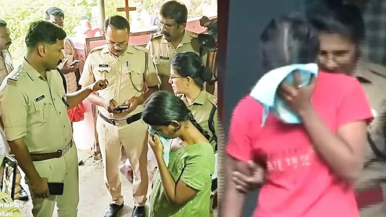 മേനോൻപാറ കുരുടിക്കാടിലെ സഹോദരങ്ങളായ രണ്ടു കുട്ടികളെ കുളിമുറിയിലെ വെള്ളത്തൊട്ടിയിൽ മുക്കിക്കൊലപ്പെടുത്തിയ കേസിൽ അറസ്റ്റിലായ അമ്മ നിവേദ്യയെ പോലീസ് കസ്റ്റഡിയിൽ വാങ്ങി തെളിവെടുപ്പ് നടത്തുന്നു