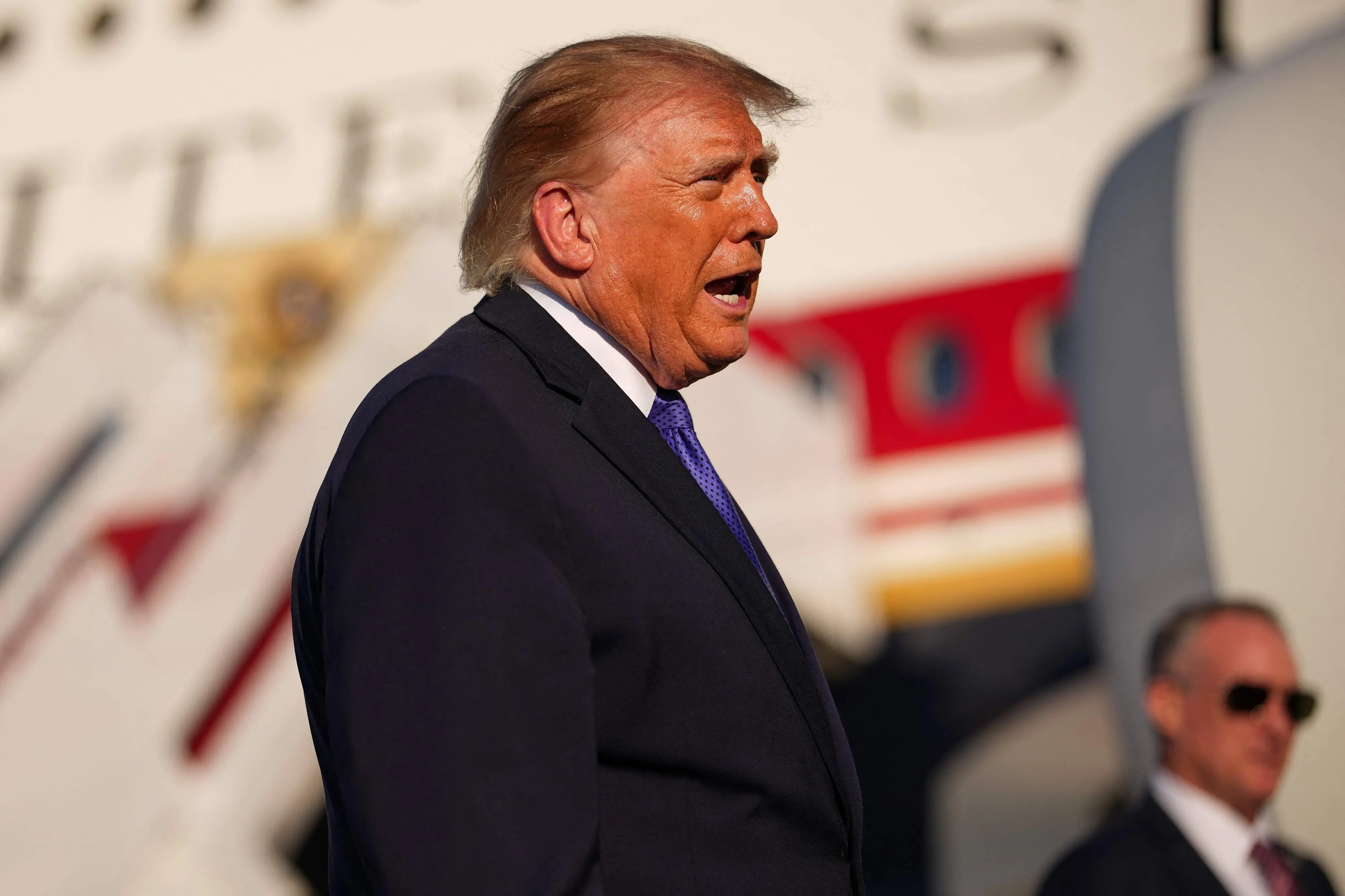US President Donald Trump speaks to members of the media as he returns to Joint Base Andrews on October 29, 2026 at Joint Base Andrews, Maryland.| Photo: PTI/AP